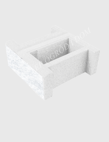 Bloczek łupany podmurówkowy Biały Forte 38x38x16cm