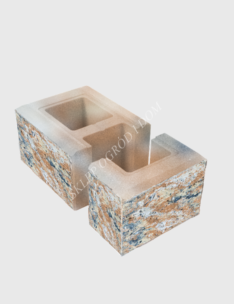 Bloczek łupany słupkowy Mocca 38x22x16cm