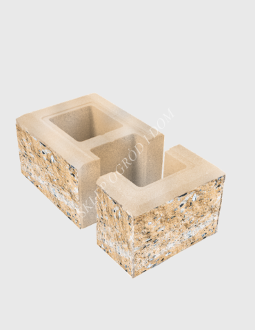 Bloczek łupany słupkowy Wanilia 38x22x16cm