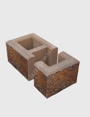 Bloczek łupany słupkowy Czekolada 38x22x16cm