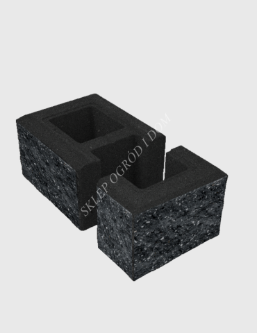 Bloczek łupany słupkowy Grafit 38x22x16cm