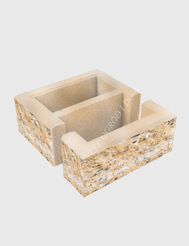 Bloczek łupany słupkowy Wanilia  38x38x16cm