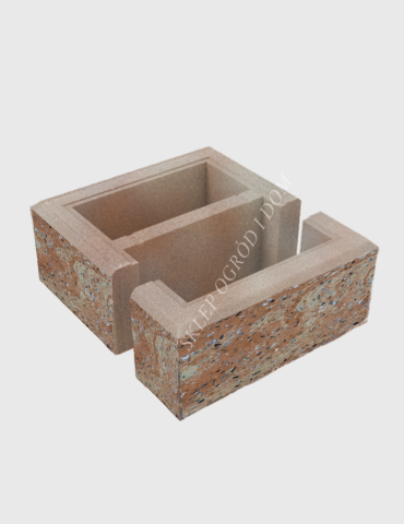 Bloczek łupany słupkowy Toffi 38x38x16cm