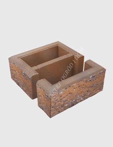 Bloczek łupany słupkowy Czekolada 38x38x16cm