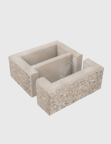 Bloczek łupany słupkowy Latte 38x38x16cm