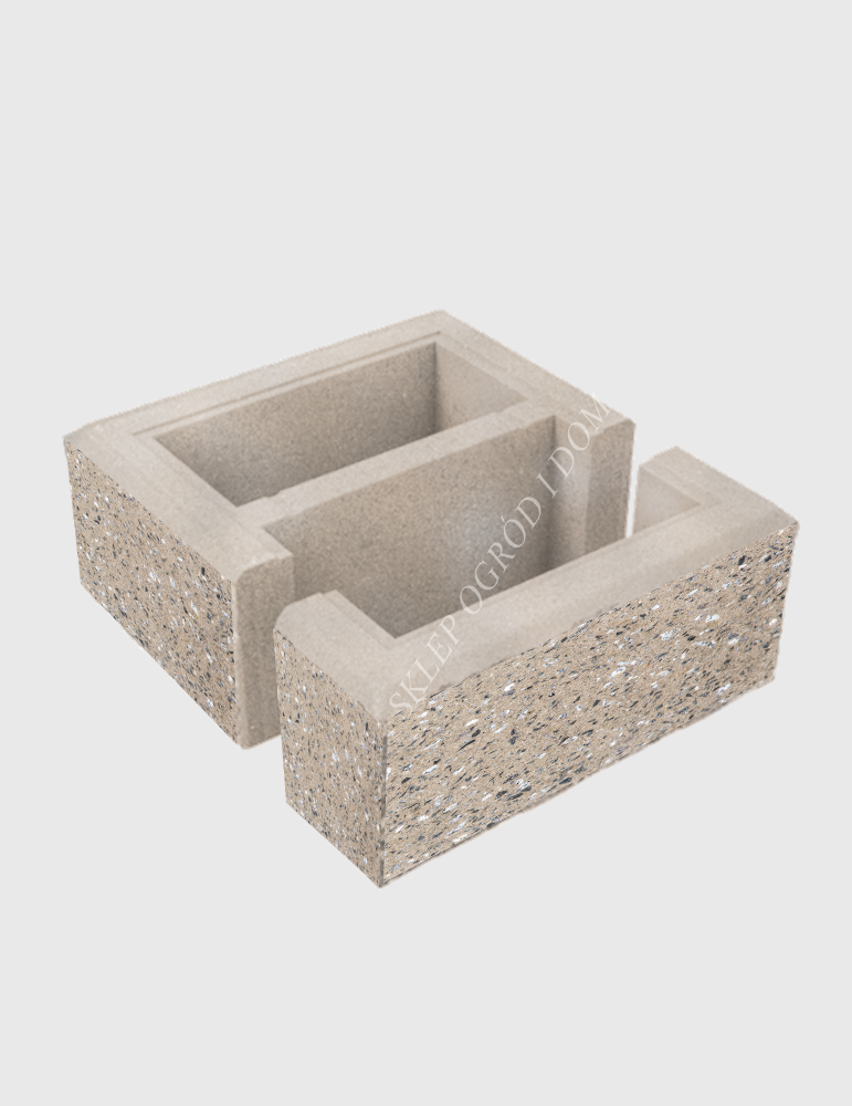 Bloczek łupany słupkowy Latte 38x38x16cm