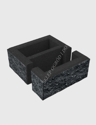 Bloczek łupany słupkowy Grafit 38x38x16cm