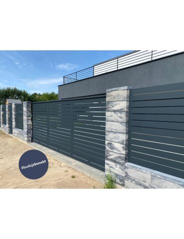 Bloczek ogrodzeniowy Słupkowy Gra 36x36x20