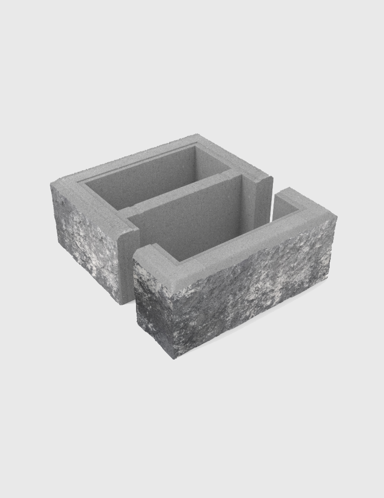 Bloczek łupany słupkowy marago 38x38x16cm