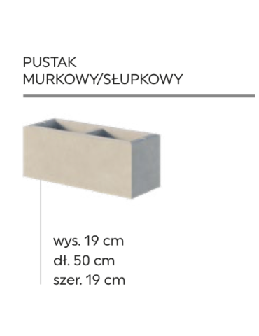 Bloczek betonowy Rezydencja Bruk-Bet Kalcyt muszlowy 50x19x19 cm