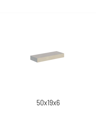 Daszek Betonowy Bruk-Bet Kalcyt biało-stalowy 50x19x19 cm