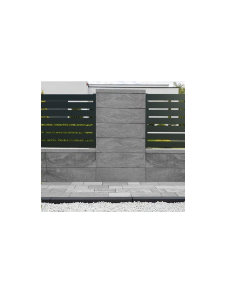 Daszek Betonowy Bruk-Bet Kalcyt biało-stalowy 50x19x19 cm