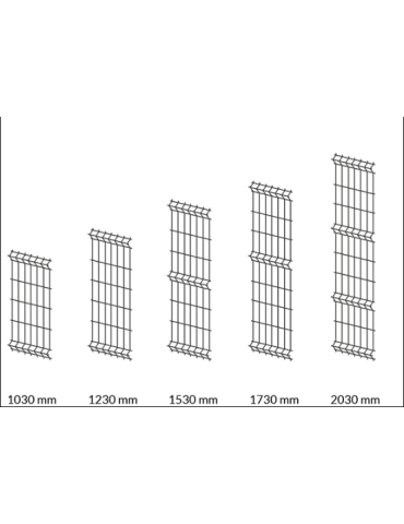 Ogrodzenie panelowe 3D, komplet 50mb, 123x250cm, słup 200cm, drut fi 4, oczko 200x50mm