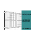 Ogrodzenie panelowe 3D, komplet 100mb, 123x250cm, słup 230cm, drut fi 4, oczko 200x50mm