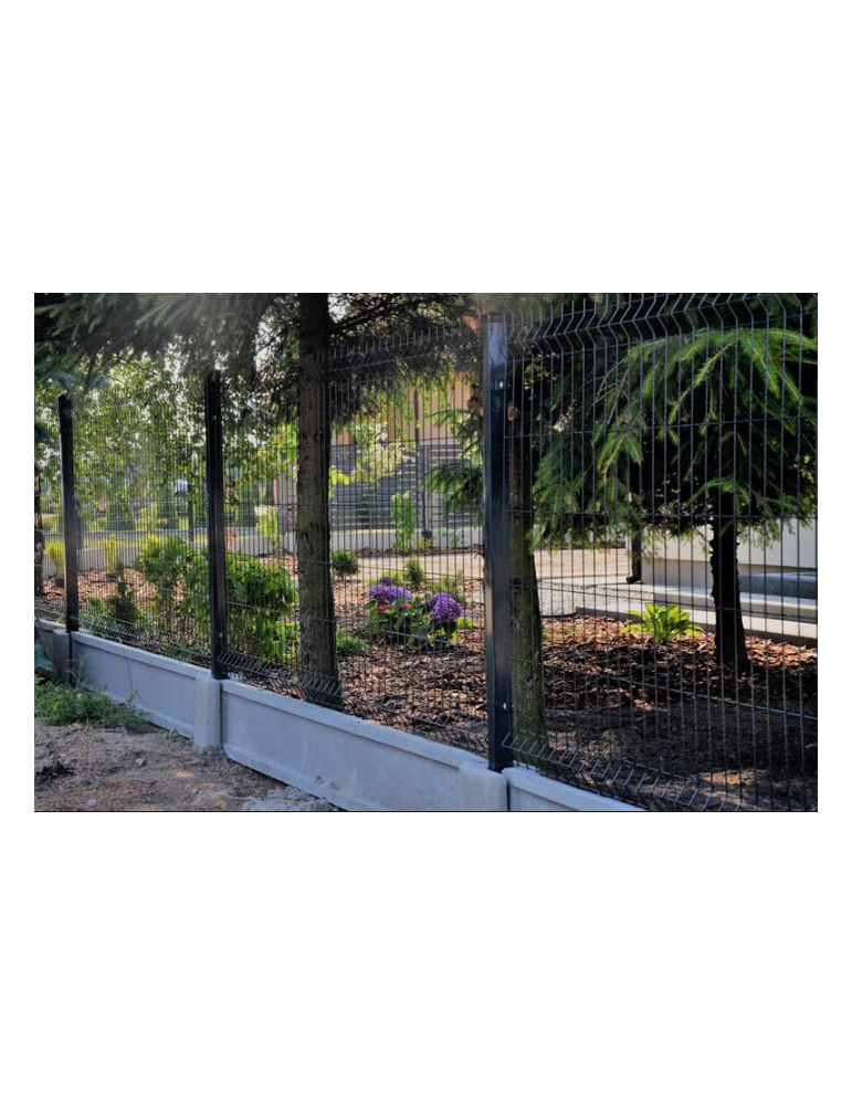 Ogrodzenie panelowe 3D, komplet 50mb, 153x250cm, słup 230cm