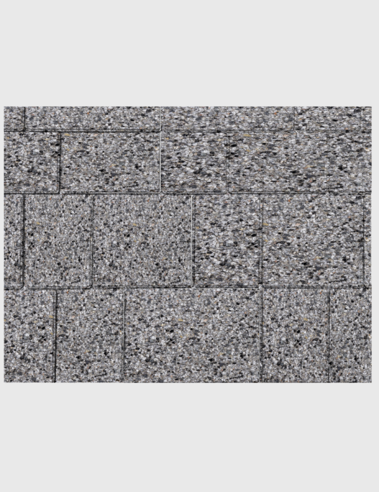 Kostka brukowa attikos granit szary płukany