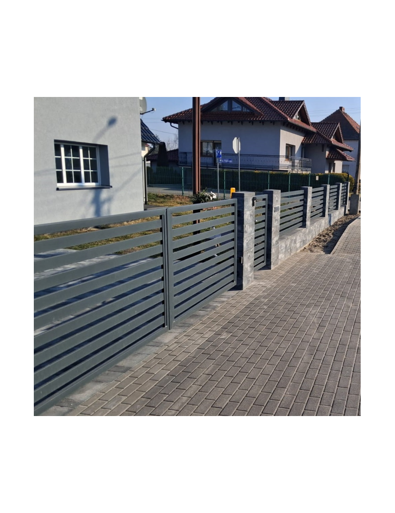 brama dwuskrzydłowa raro antracyt