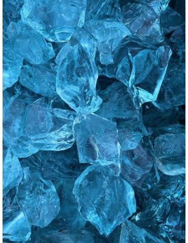 Bryły szklane kamień turkusowy szkło