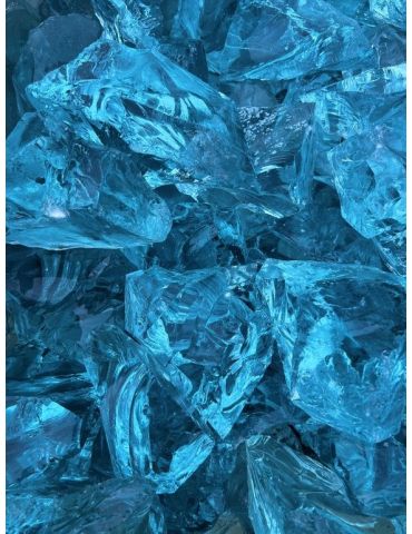 Bryły szklane kamień turkusowy szkło