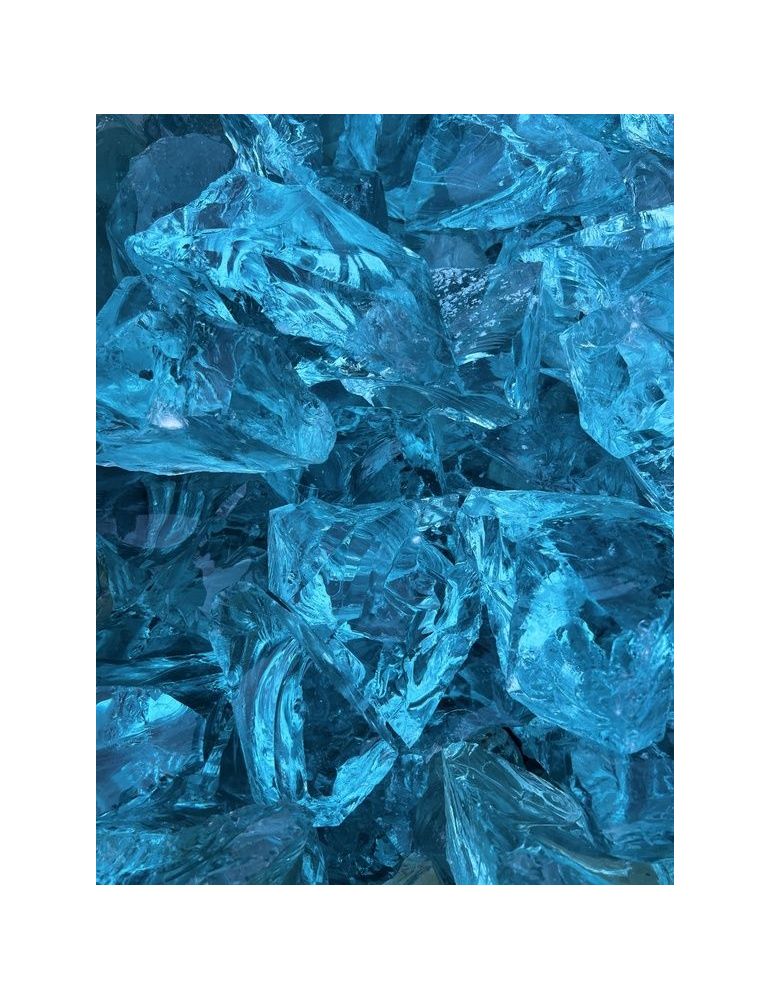 Bryły szklane kamień turkusowy szkło