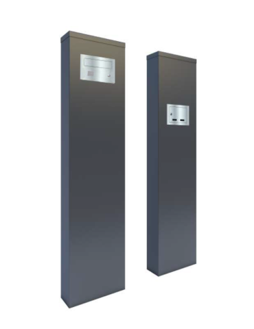 Słupek multimedialny Velago z wbudowaną skrzynką na listy i domofonem- 50