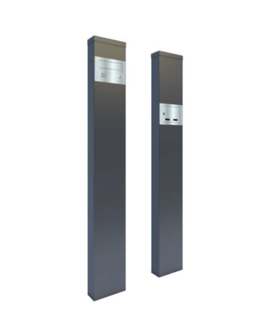 Słupek multimedialny Velago z wbudowaną skrzynką na listy i domofonem- 30