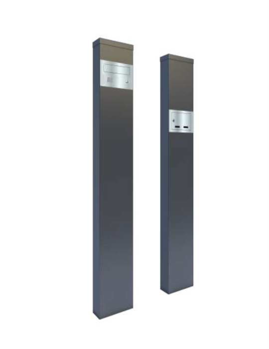 Słupek multimedialny Velago z wbudowaną skrzynką na listy i domofonem- 30