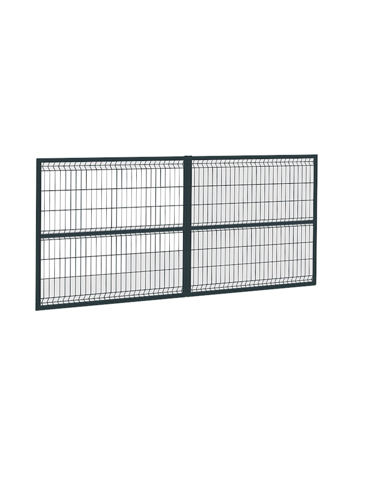 Brama dwuskrzydłowa panelowa 3D w wymiarze 123x400 cm