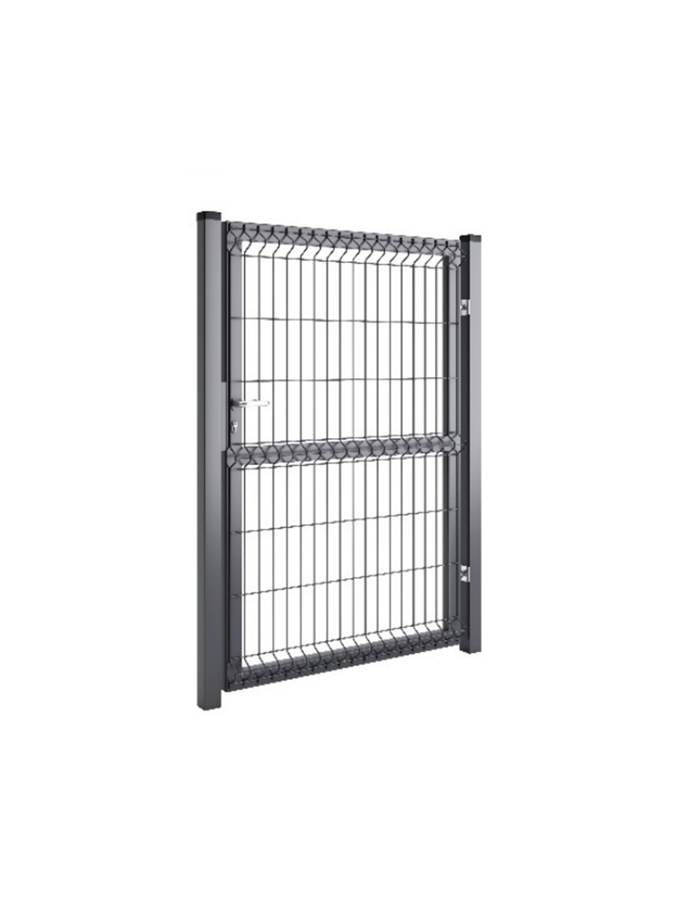 Furtka panelowa 3D, 123x100cm, słupki 6x6x250cm, komplet