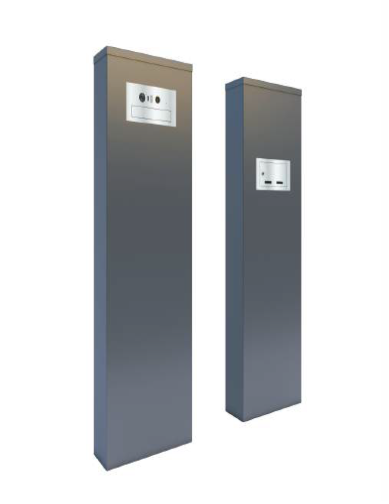 Słupek multimedialny Velago z skrzynką na listy i wideodomofonem- 50