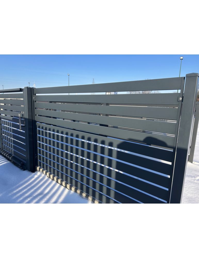 poziome ogrodzenie nowoczesne