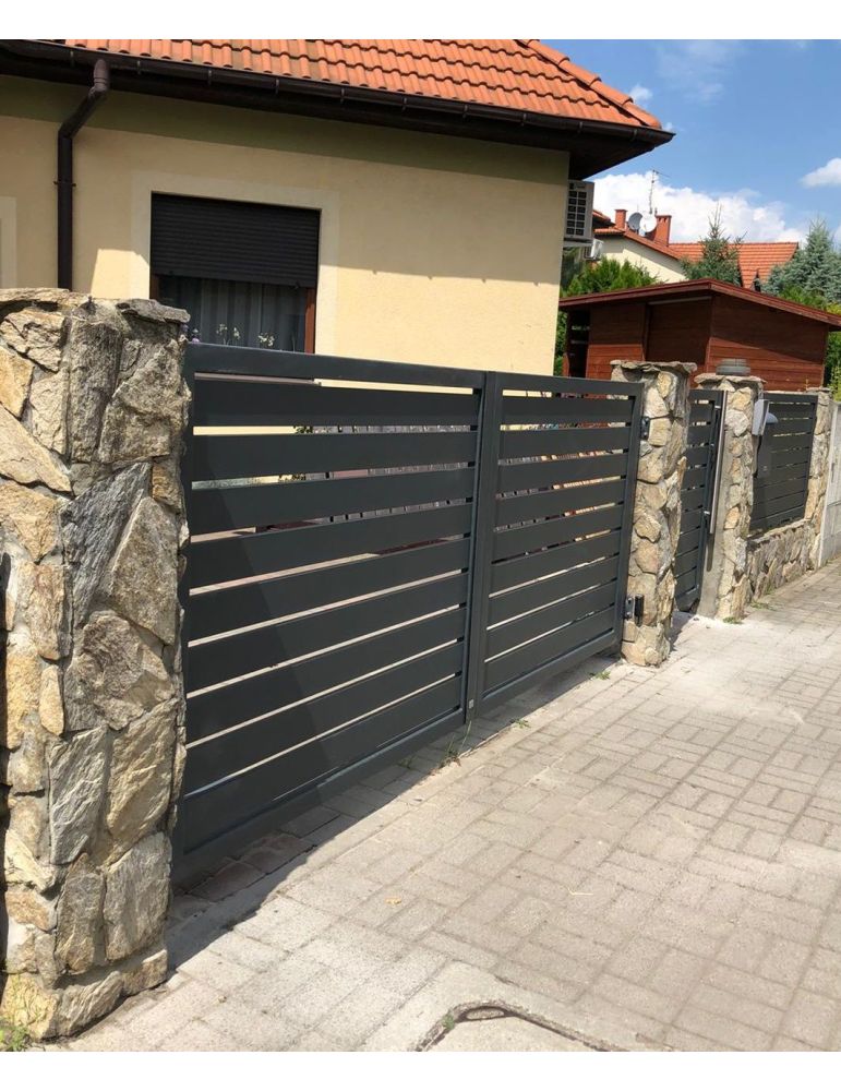 brama dwuskrzydłowa pozioma