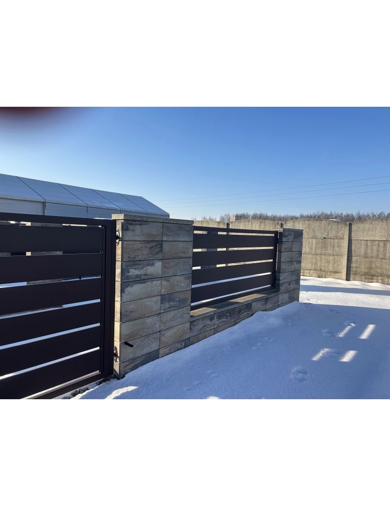 nowoczesne ogrodzenie palisadowe cubus