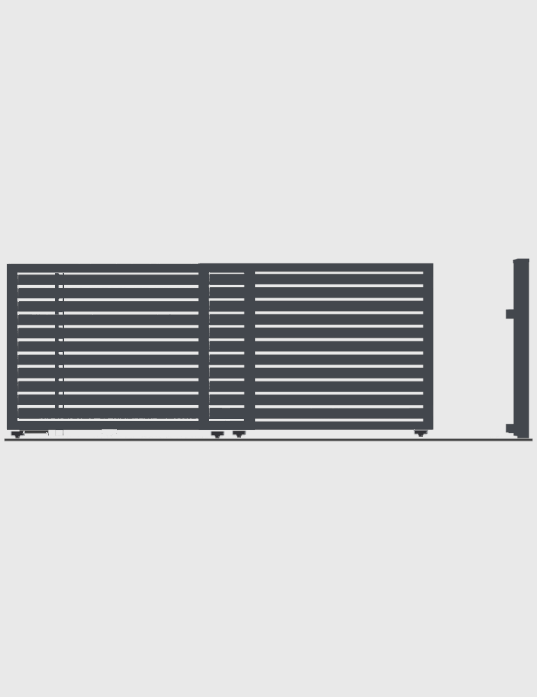 Brama teleskopowa 2-segmentowa GMH 10020G pod automat
