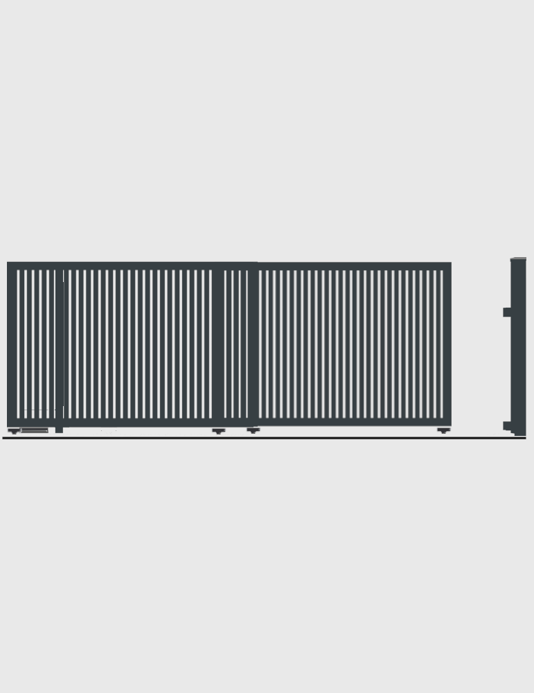 Brama teleskopowa 2-segmentowa GMW 4020G pod automat