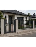 Furtka Ogrodzeniowa Grzebieniowa Pionowa Antracytowa