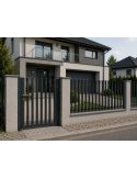 Furtka Ogrodzeniowa Grzebieniowa Pionowa Antracytowa