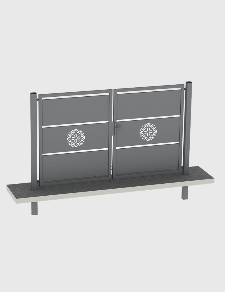 Brama dwuskrzydłowa Orion 1 rozeta 400 cm