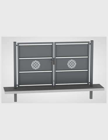 Brama dwuskrzydłowa Orion 1 rozeta 400 cm