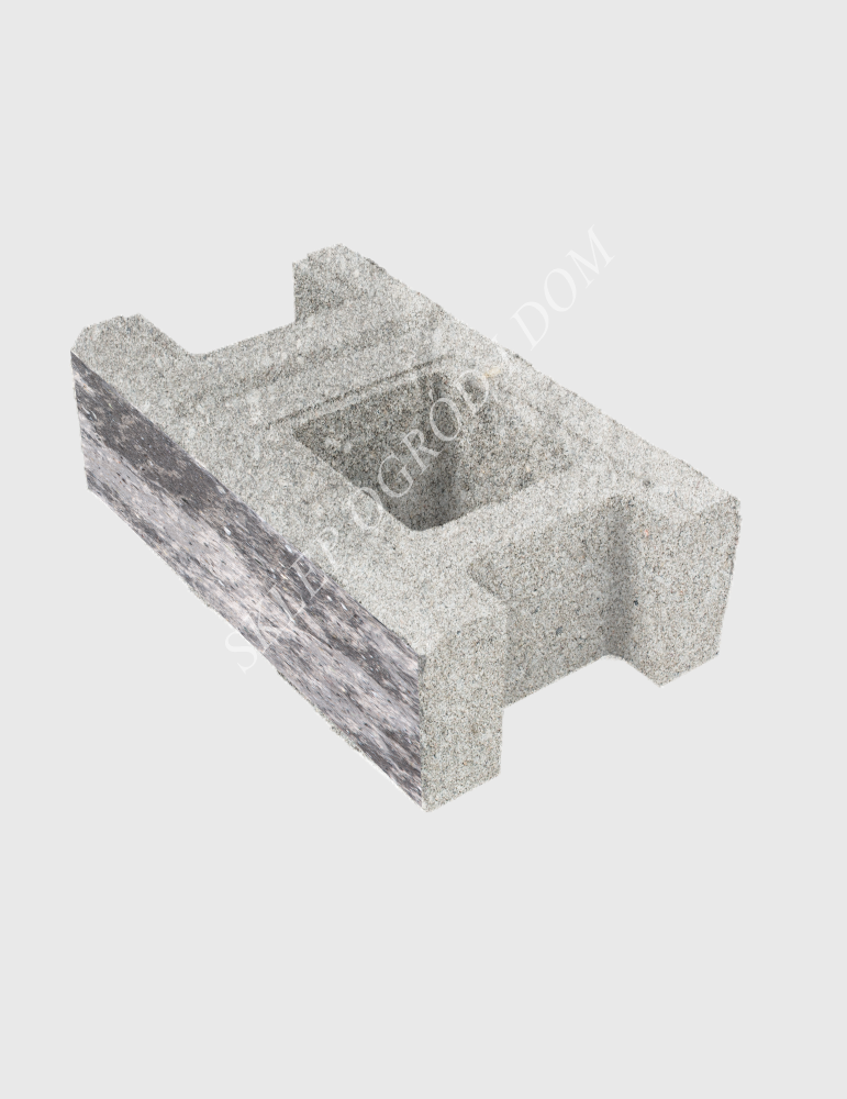 Bloczek łupany podmurówkowy Frappe 38x22x16cm