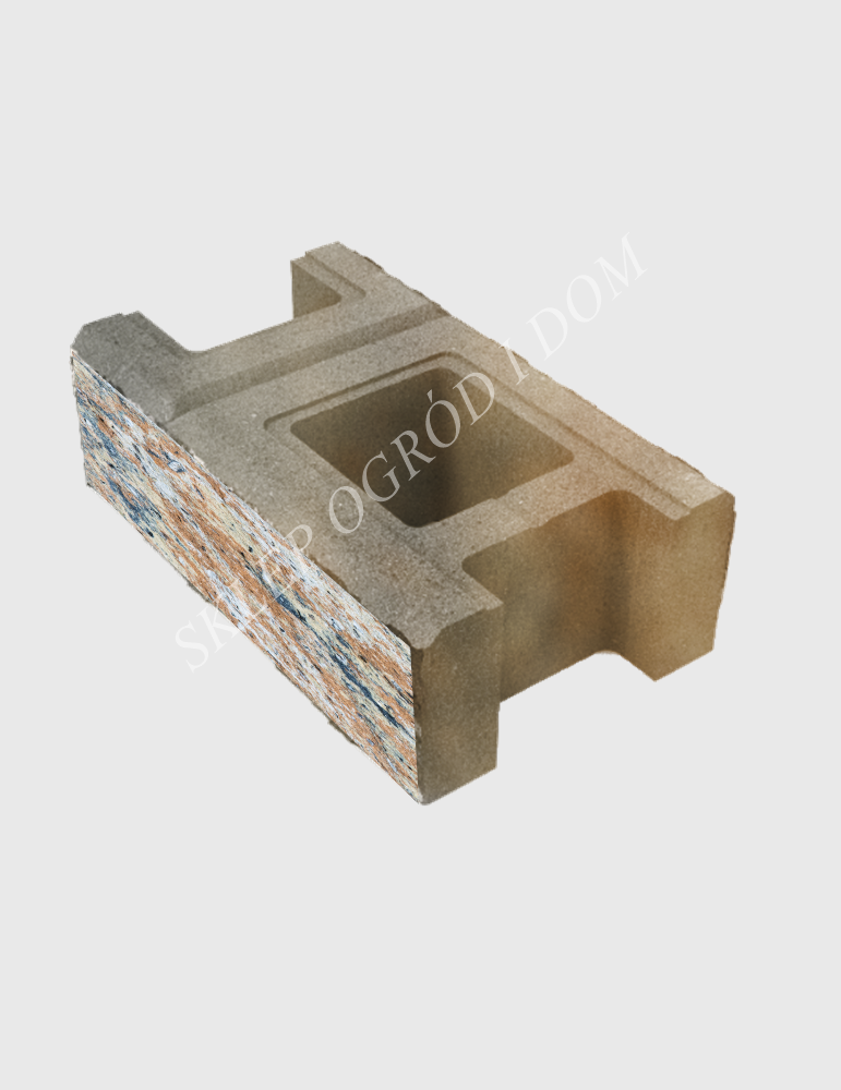 Bloczek łupany podmurówkowy Mocca 38x22x16cm