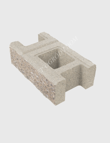 Bloczek łupany podmurówkowy Latte 38x22x16cm