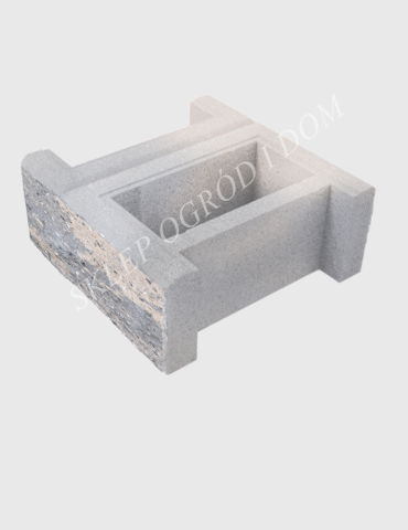 Bloczek łupany podmurówkowy Cappucino 38x38x16cm