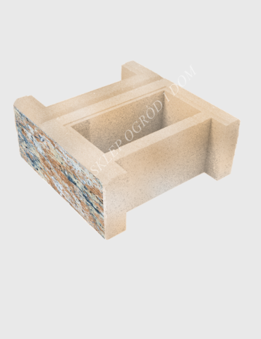 Bloczek łupany podmurówkowy Mocca 38x38x16cm