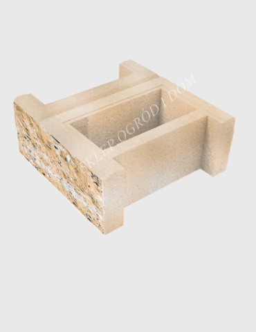 Bloczek łupany podmurówkowy Wanilia 38x38x16cm