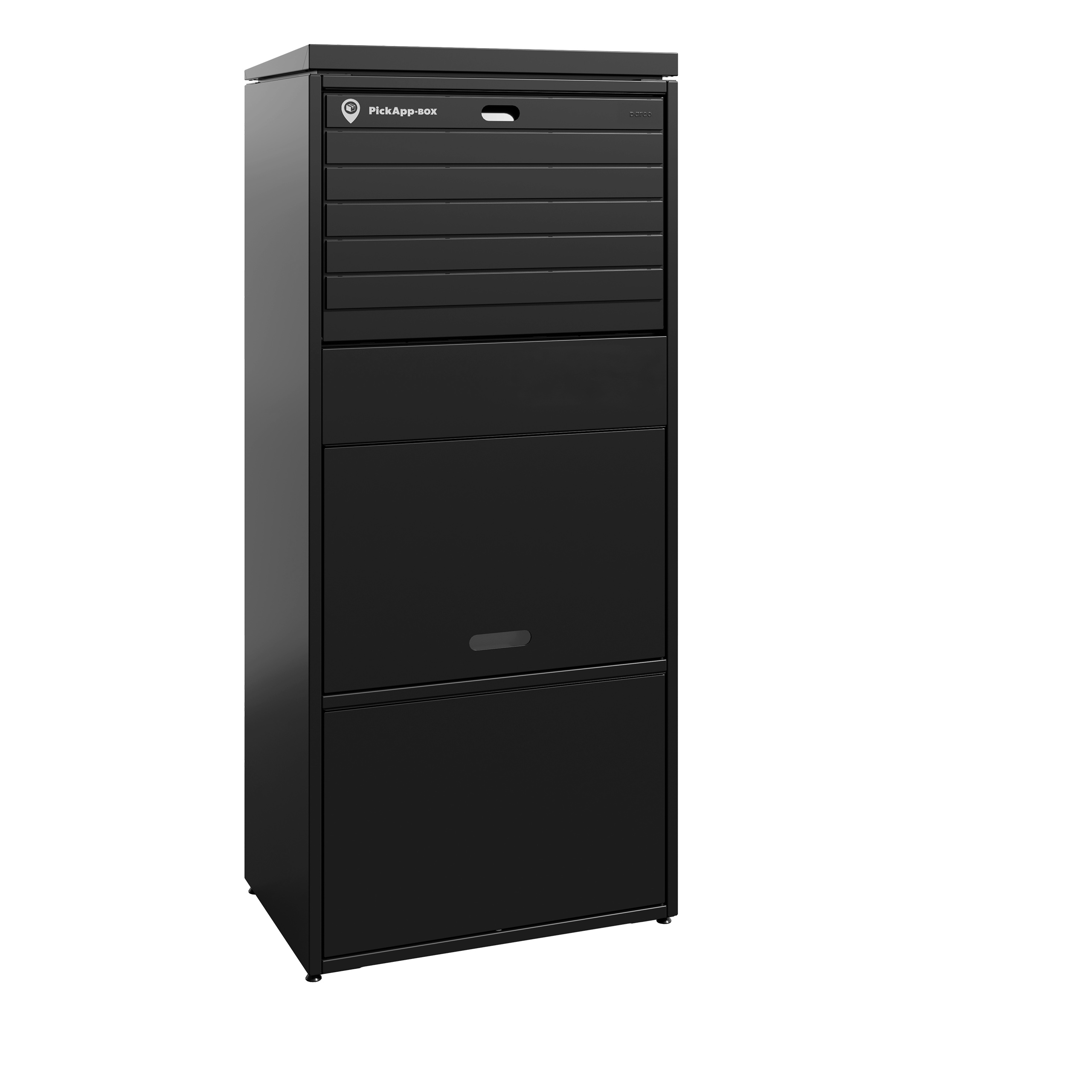 Czarny paczkomat domowy Standard XL 77 cm inteligentna skrzynka Smart