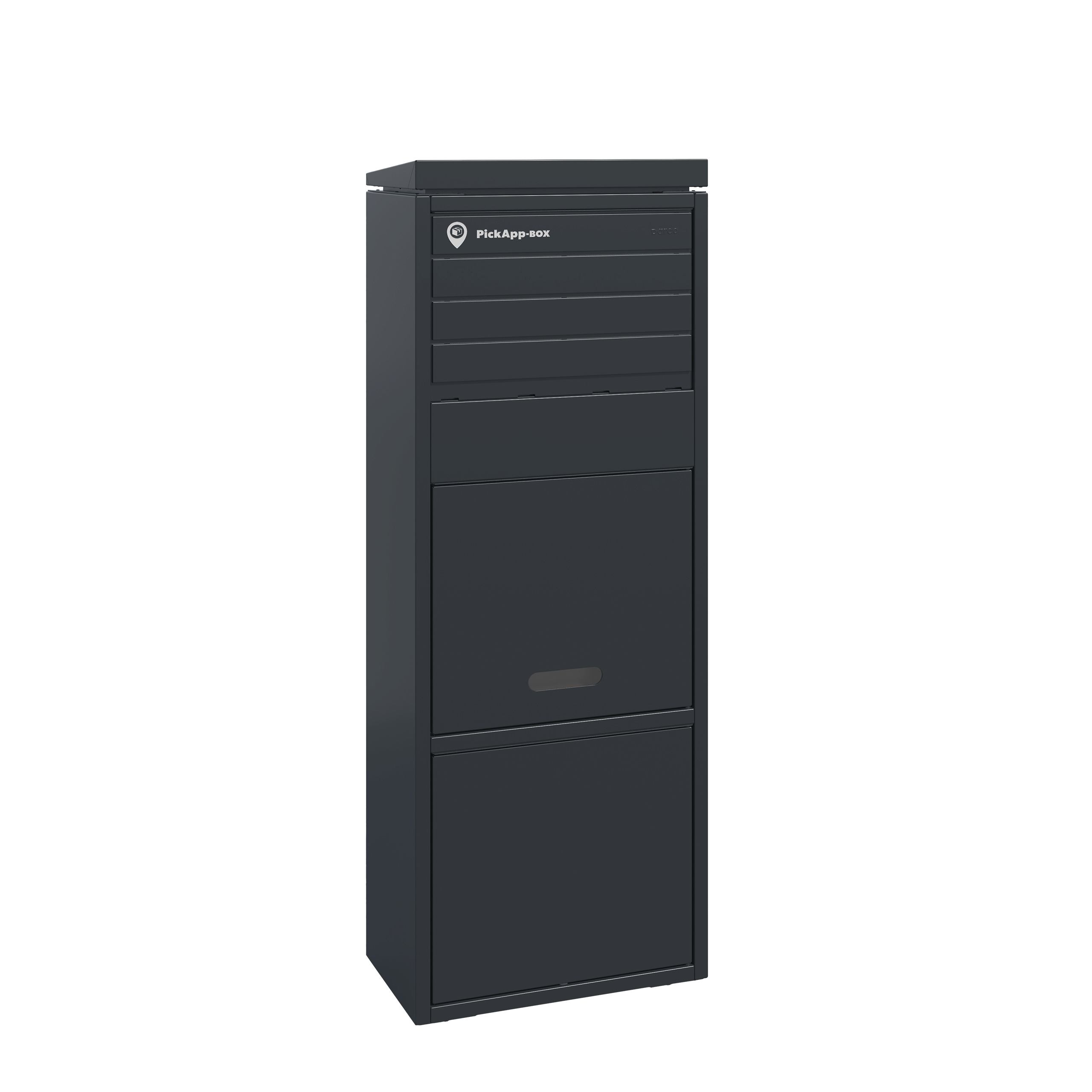 Czarny paczkomat domowy Standard 51 cm z grawerem laserowym