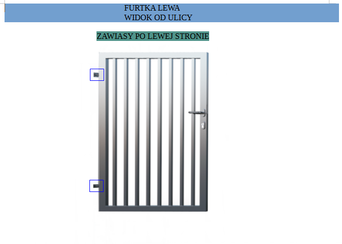 kierunek otwierania furtki pionowej magro