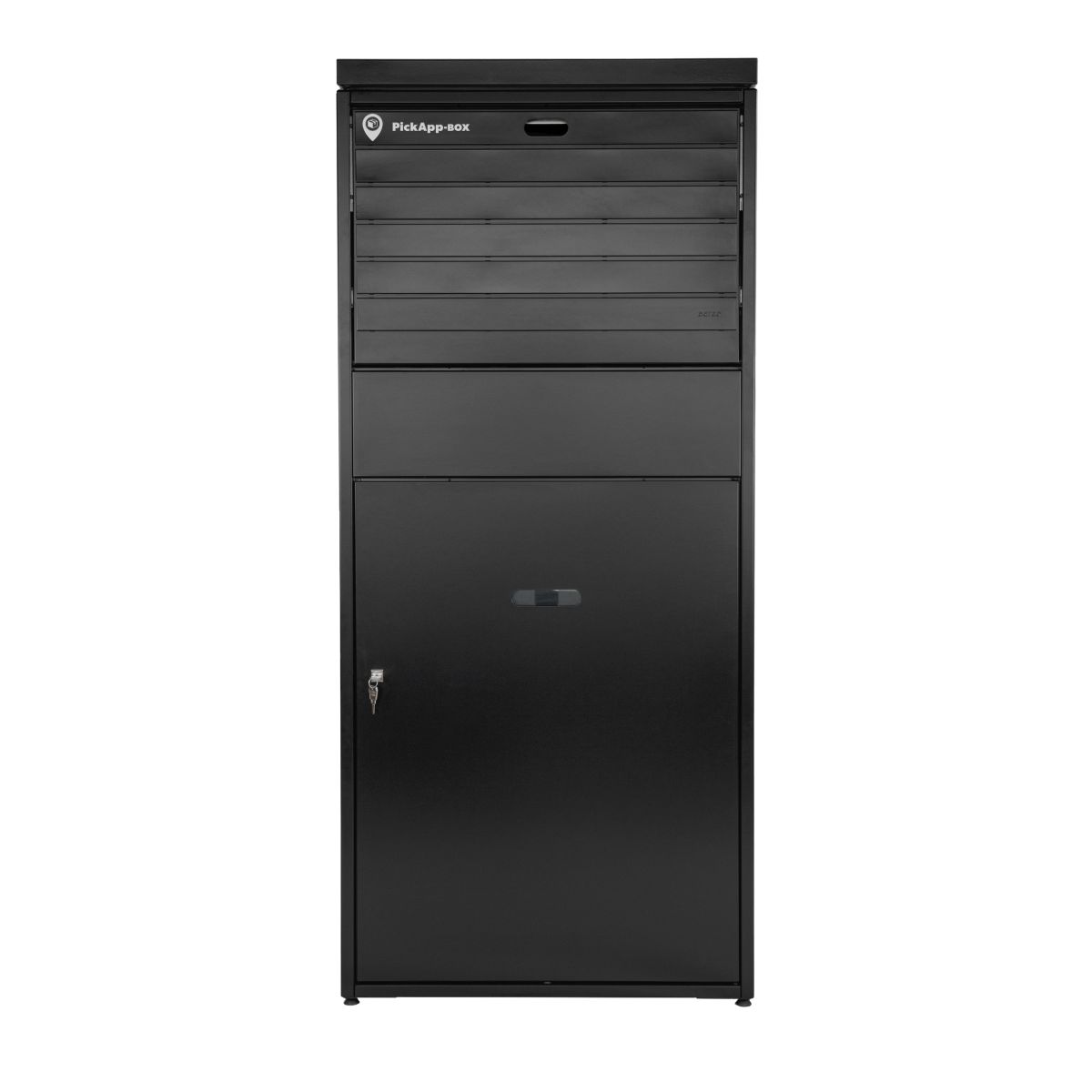 Czarny paczkomat domowy Basic XL 77 cm wolnostojący