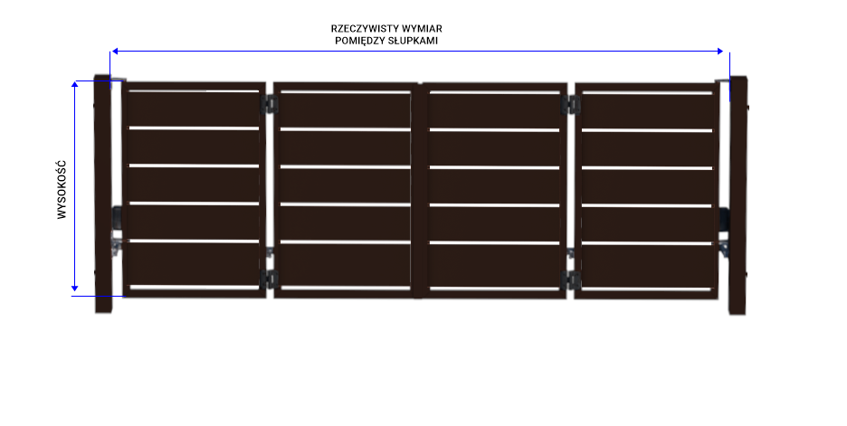 pomiary bramy składanej cubus